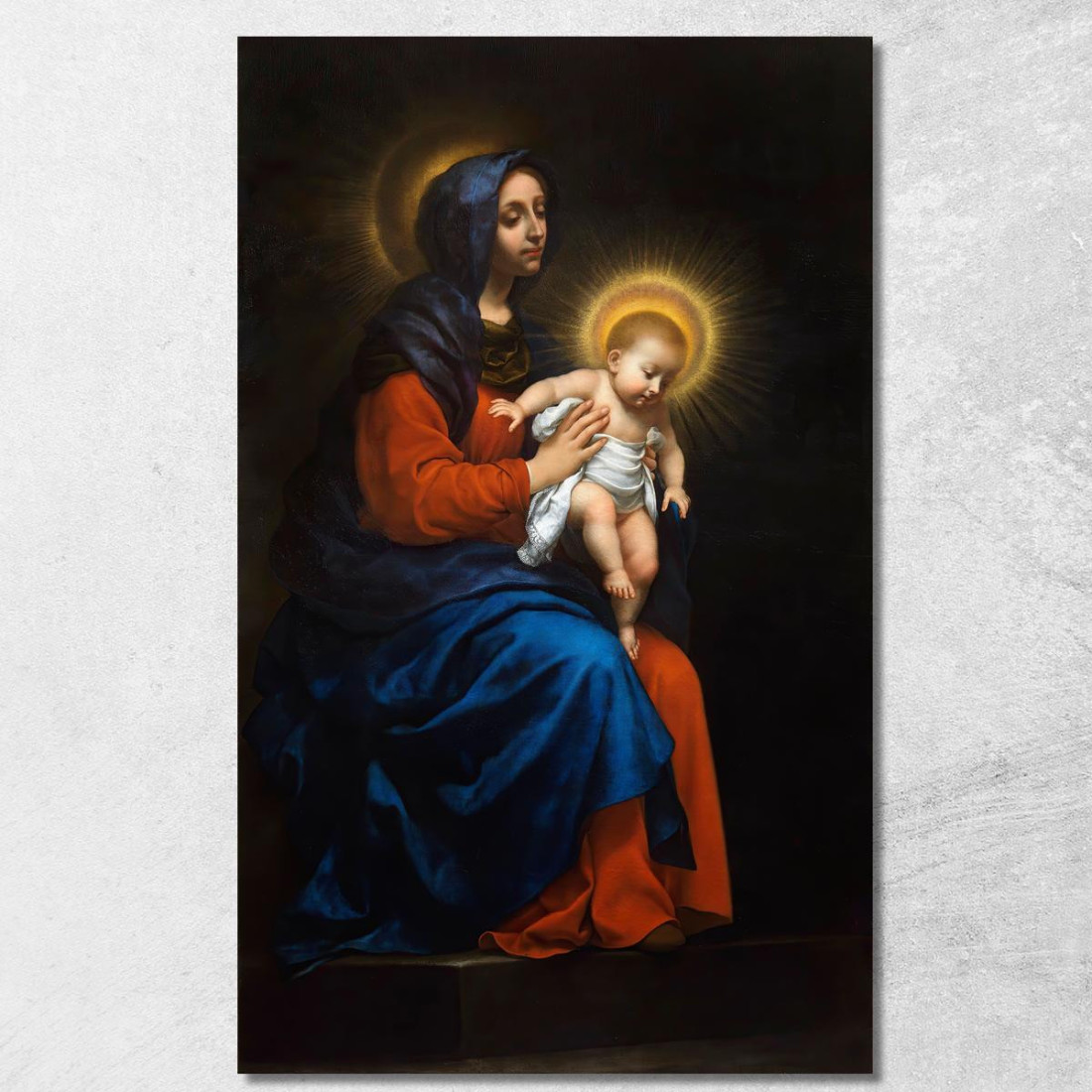 Madonna Col Bambino Carlo Dolci cdl5 quadro stampato su tela