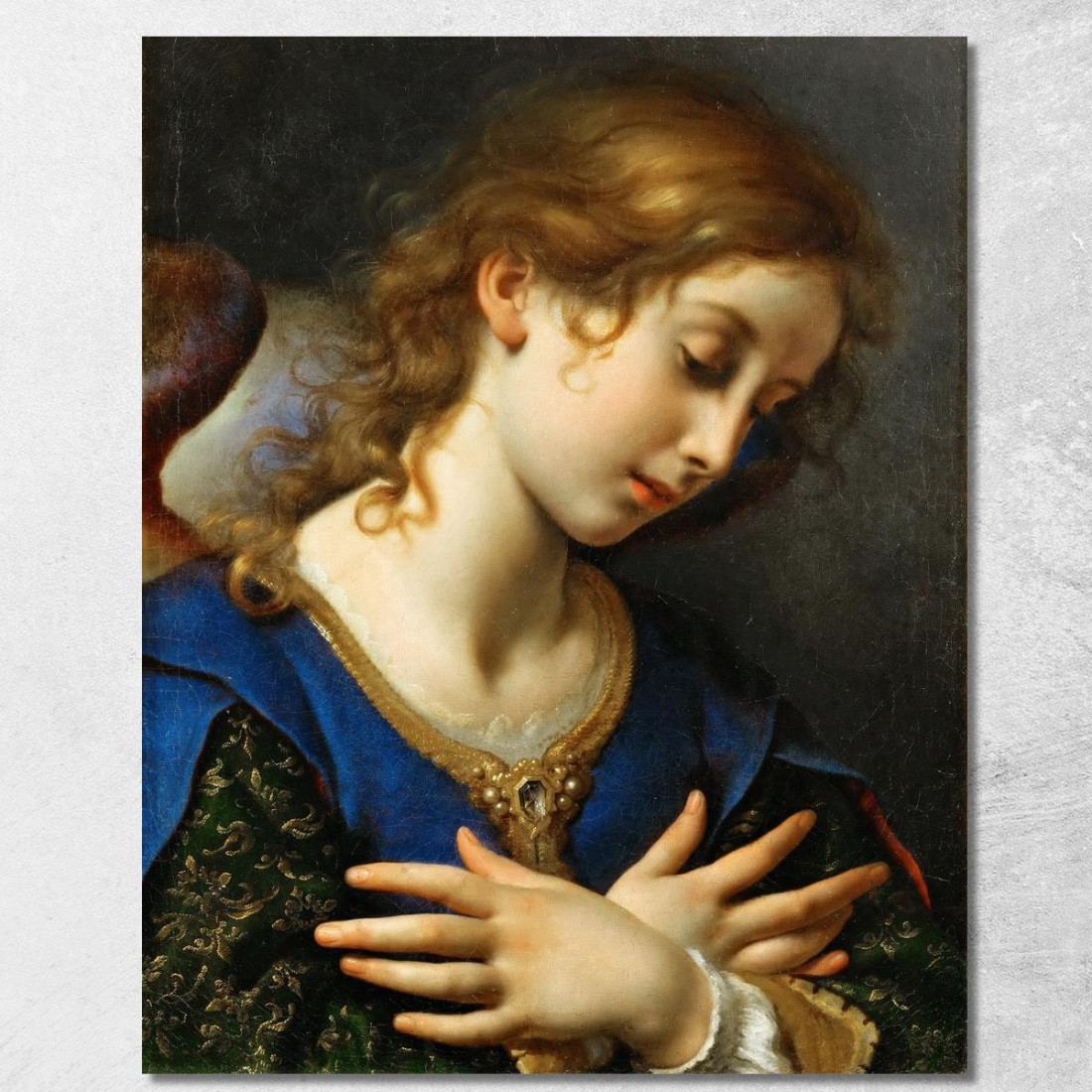 L'Angelo Dell'Annunciazione Carlo Dolci cdl8 quadro stampato su tela