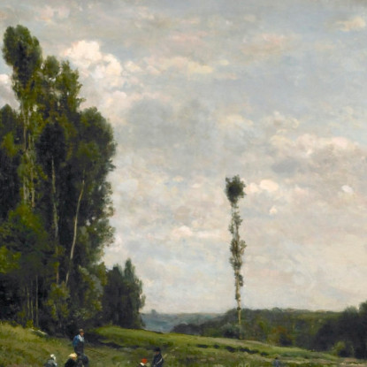 Sponde Dell'Oise Ad Auvers Charles François Daubigny cfd5 quadro stampato su tela