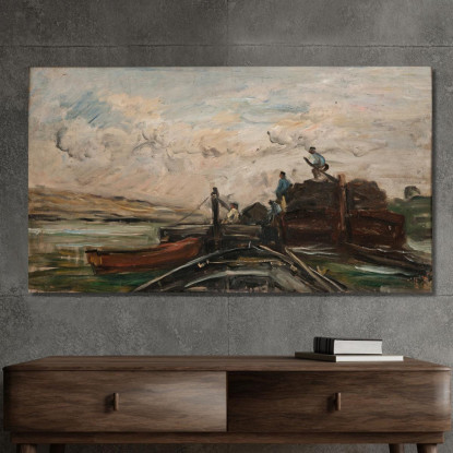 Chiatte Su Un Fiume Charles François Daubigny cfd7 quadro stampato su tela