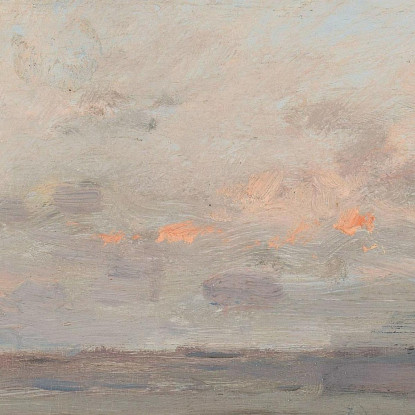 Spiaggia Con La Bassa Marea Charles François Daubigny cfd8 quadro stampato su tela