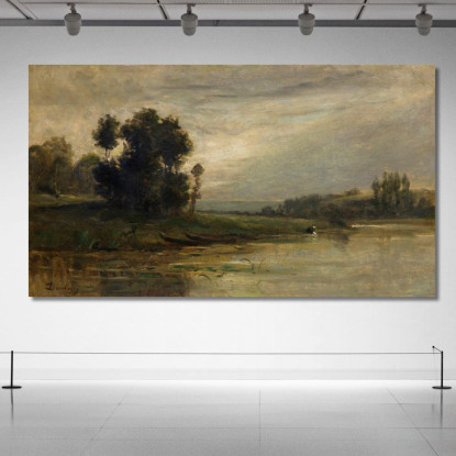 Sponde Dell'Oise 3 Charles François Daubigny cfd12 quadro stampato su tela