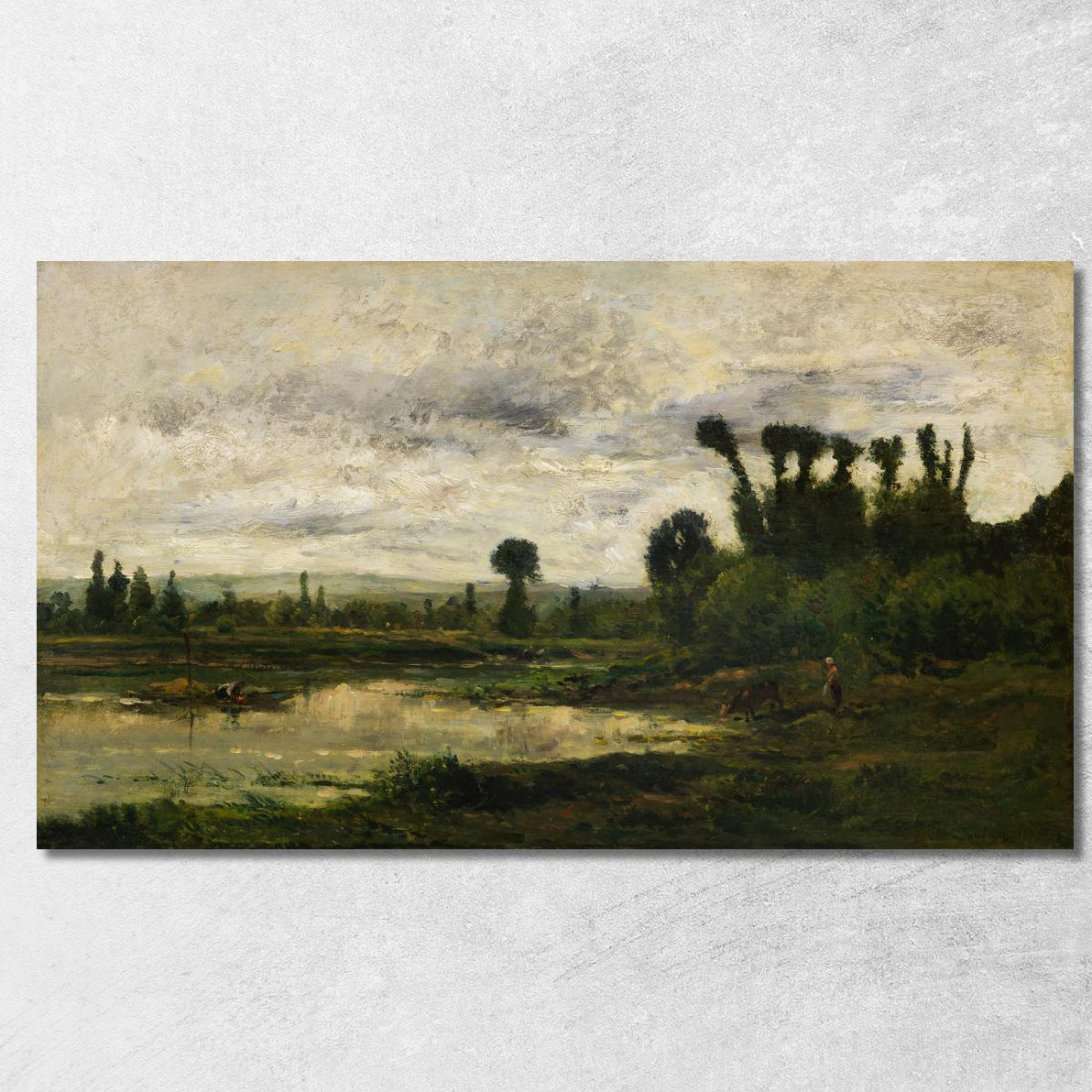Sponde Dell'Oise Con Tempo Di Tempesta Charles François Daubigny cfd13 quadro stampato su tela