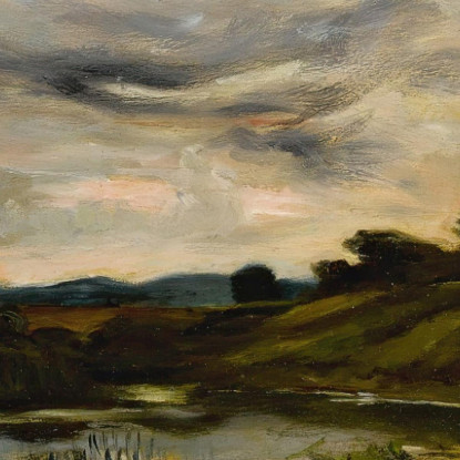 Tramonto Sul Fiume Charles François Daubigny cfd20 quadro stampato su tela