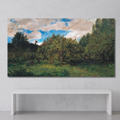 Frutteto Francese Al Tempo Del Raccolto Il Frutteto Charles François Daubigny cfd26 quadro stampato su tela