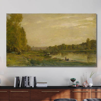 Paesaggio Sull'Oise Charles François Daubigny cfd36 quadro stampato su tela