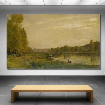 Paesaggio Sull'Oise Charles François Daubigny cfd36 quadro stampato su tela