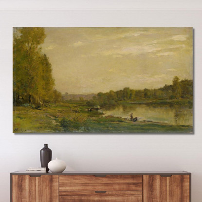 Paesaggio Sull'Oise Charles François Daubigny cfd36 quadro stampato su tela