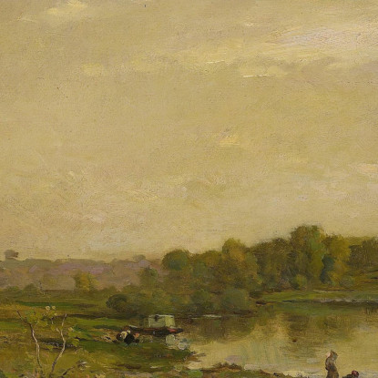 Paesaggio Sull'Oise Charles François Daubigny cfd36 quadro stampato su tela