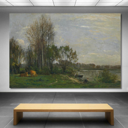 Le Sponde Dell'Oise Charles François Daubigny cfd47 quadro stampato su tela