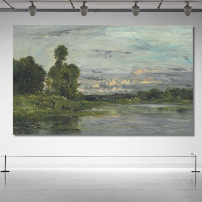 Le Sponde Dell'Oise 2 Charles François Daubigny cfd48 quadro stampato su tela