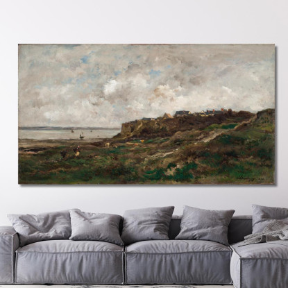 Bassa Marea A Villerville Charles François Daubigny cfd53 quadro stampato su tela
