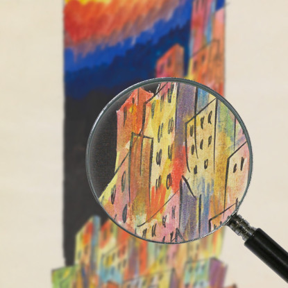 Colorata Città Di Graz Karl Wiener kwn81 quadro stampato su tela