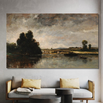 Paesaggio In Tempo Di Tempesta Charles François Daubigny cfd58 quadro stampato su tela