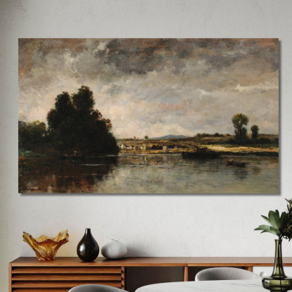 Paesaggio In Tempo Di Tempesta Charles François Daubigny cfd58 quadro stampato su tela