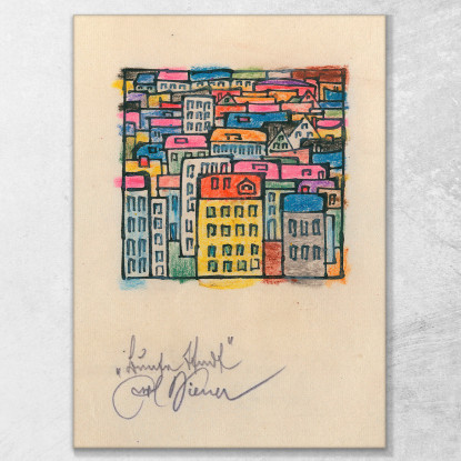 Città Colorata Karl Wiener kwn82 quadro stampato su tela