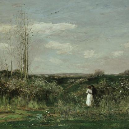 Paesaggio Primaverile Charles François Daubigny cfd75 quadro stampato su tela