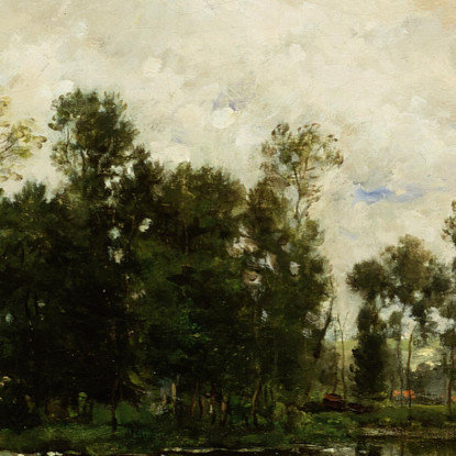 Il Bordo Dello Stagno Charles François Daubigny cfd80 quadro stampato su tela