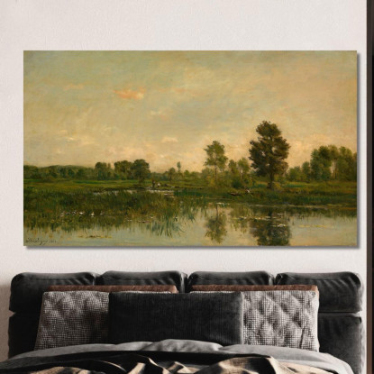 La Palude Charles François Daubigny cfd83 quadro stampato su tela