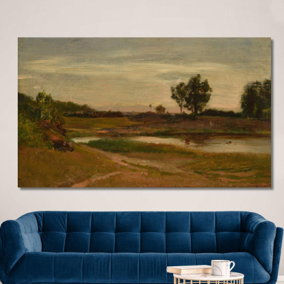 Stagno Di Optevoz Charles François Daubigny cfd92 quadro stampato su tela