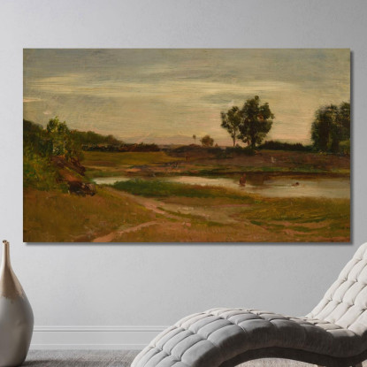 Stagno Di Optevoz Charles François Daubigny cfd92 quadro stampato su tela