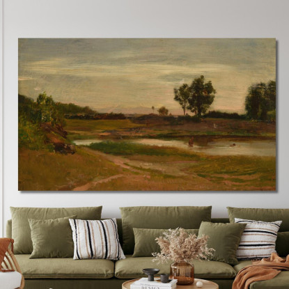 Stagno Di Optevoz Charles François Daubigny cfd92 quadro stampato su tela