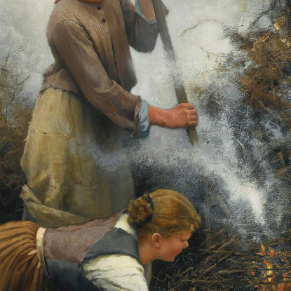 Bruciare I Rami Daniel Ridgway Knight drk5 quadro stampato su tela