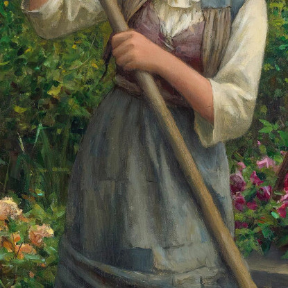 Raccolta Di Fiori Lungo Il Fiume Daniel Ridgway Knight drk9 quadro stampato su tela