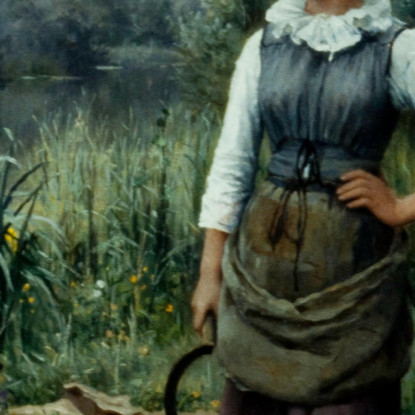 Ragazza Presso Un Ruscello Nelle Fiandre Daniel Ridgway Knight drk10 quadro stampato su tela