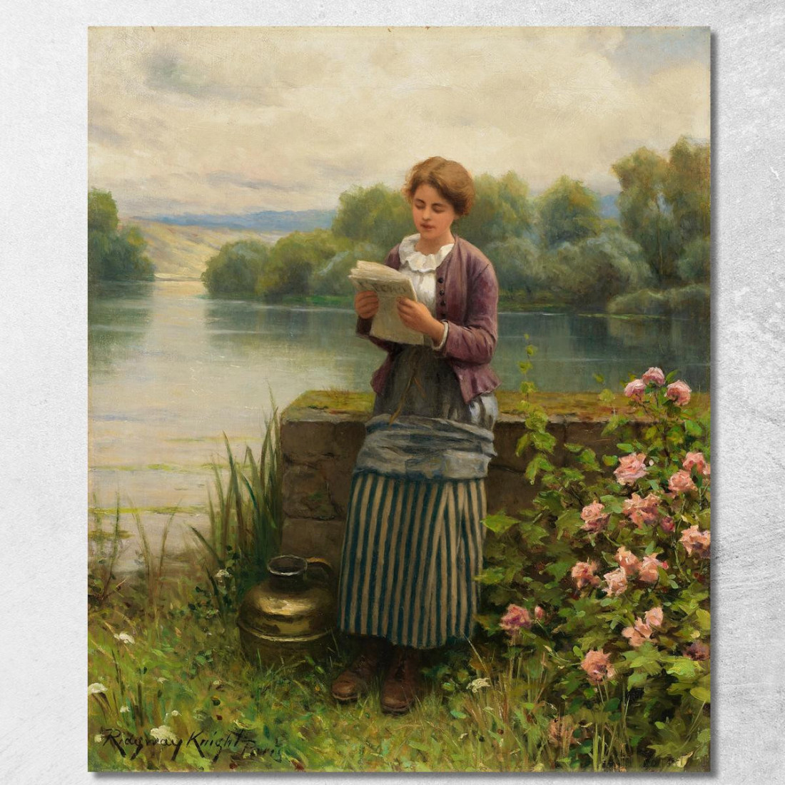 Notizie Interessanti Daniel Ridgway Knight drk13 quadro stampato su tela