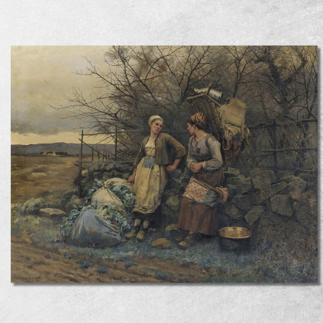 Fanciulle In Attesa Daniel Ridgway Knight drk17 quadro stampato su tela