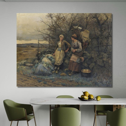 Fanciulle In Attesa Daniel Ridgway Knight drk17 quadro stampato su tela