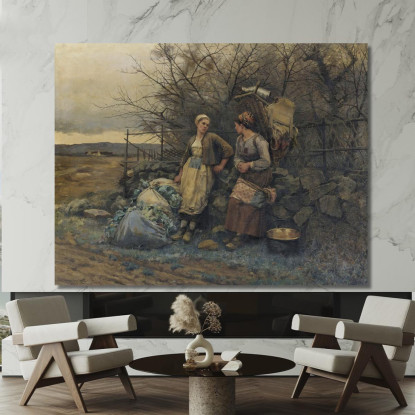 Fanciulle In Attesa Daniel Ridgway Knight drk17 quadro stampato su tela