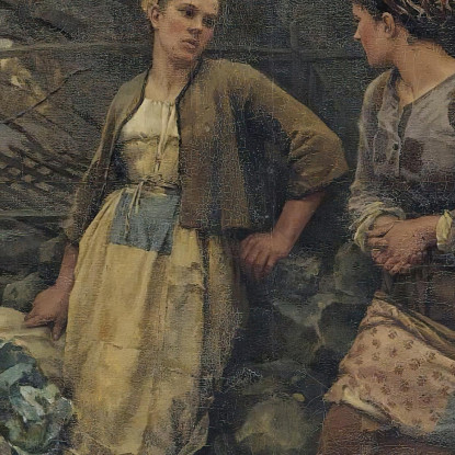 Fanciulle In Attesa Daniel Ridgway Knight drk17 quadro stampato su tela
