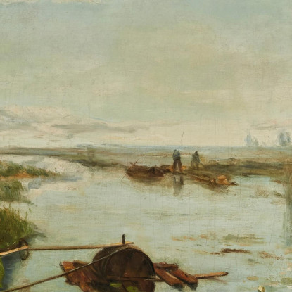 Barche Sul Fiume Daniel Ridgway Knight drk22 quadro stampato su tela