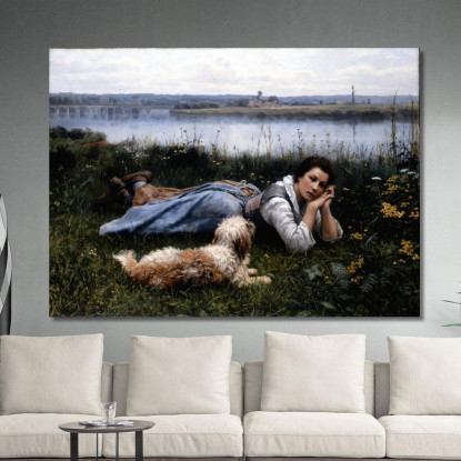 Sogno Ad Occhi Aperti Daniel Ridgway Knight drk23 quadro stampato su tela