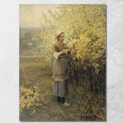 Primavera Daniel Ridgway Knight drk24 quadro stampato su tela