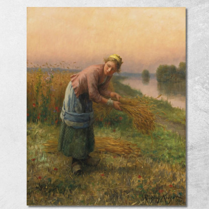 La Spigolatrice Daniel Ridgway Knight drk25 quadro stampato su tela