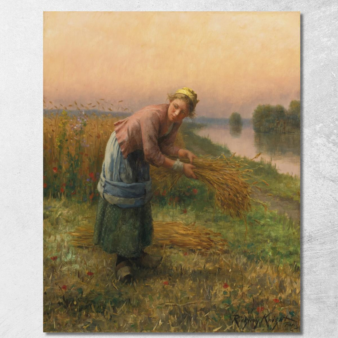 La Spigolatrice Daniel Ridgway Knight drk25 quadro stampato su tela