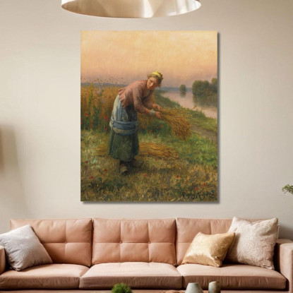 La Spigolatrice Daniel Ridgway Knight drk25 quadro stampato su tela
