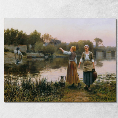 Le Portatrici D'Acqua 2 Daniel Ridgway Knight drk28 quadro stampato su tela