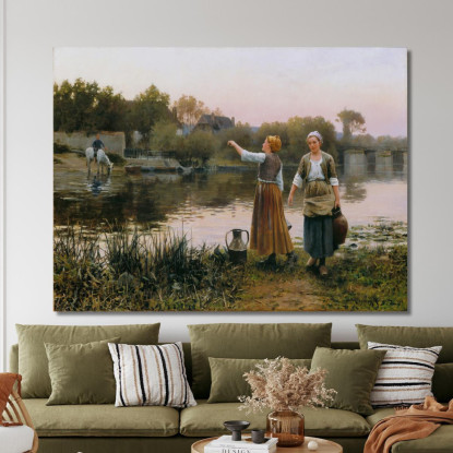 Le Portatrici D'Acqua 2 Daniel Ridgway Knight drk28 quadro stampato su tela