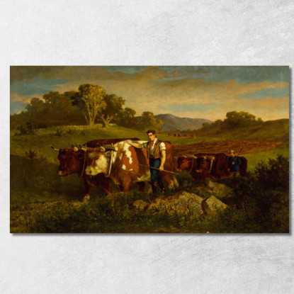 Mandriani Con Mucche Edward Mitchell Bannister emb10 quadro stampato su tela