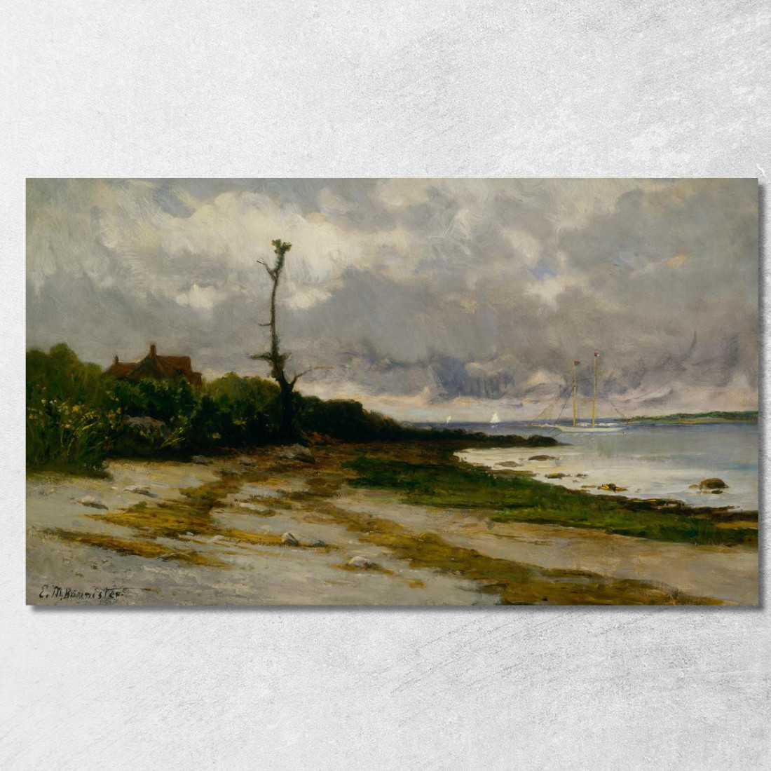 Paesaggio Vicino A Newport R.I. Edward Mitchell Bannister emb15 quadro stampato su tela