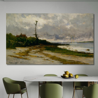 Paesaggio Vicino A Newport R.I. Edward Mitchell Bannister emb15 quadro stampato su tela
