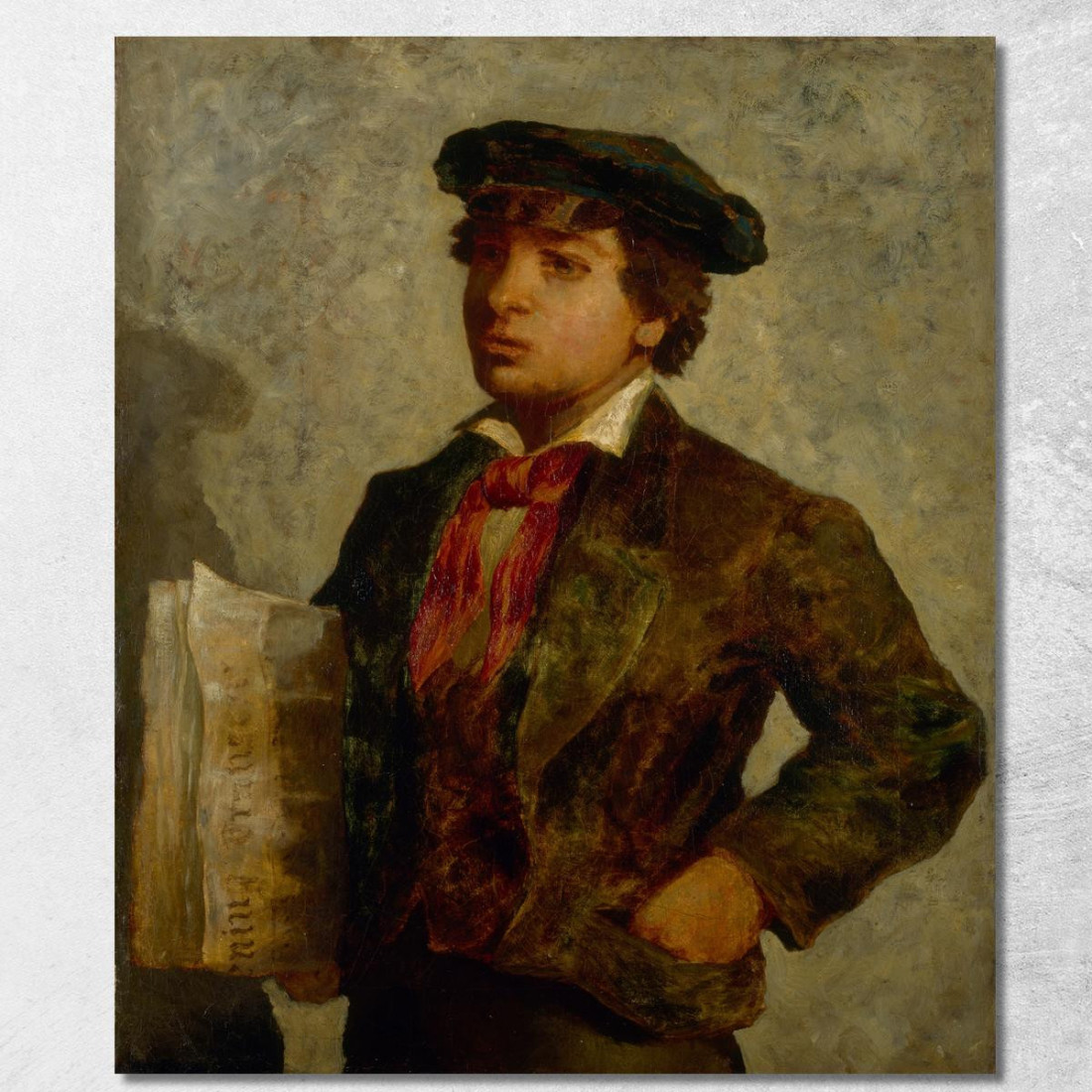 Ragazzo Dei Giornali Edward Mitchell Bannister emb18 quadro stampato su tela