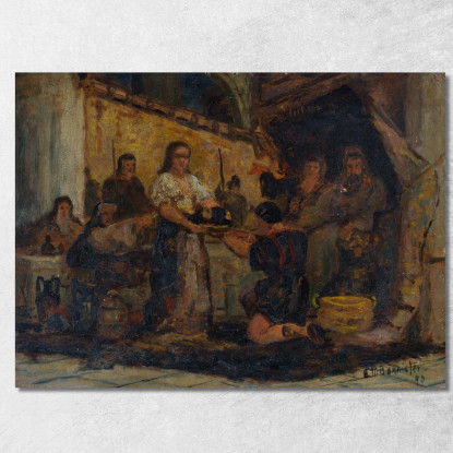 Salomè Riceve La Testa Di Giovanni Battista Edward Mitchell Bannister emb25 quadro stampato su tela