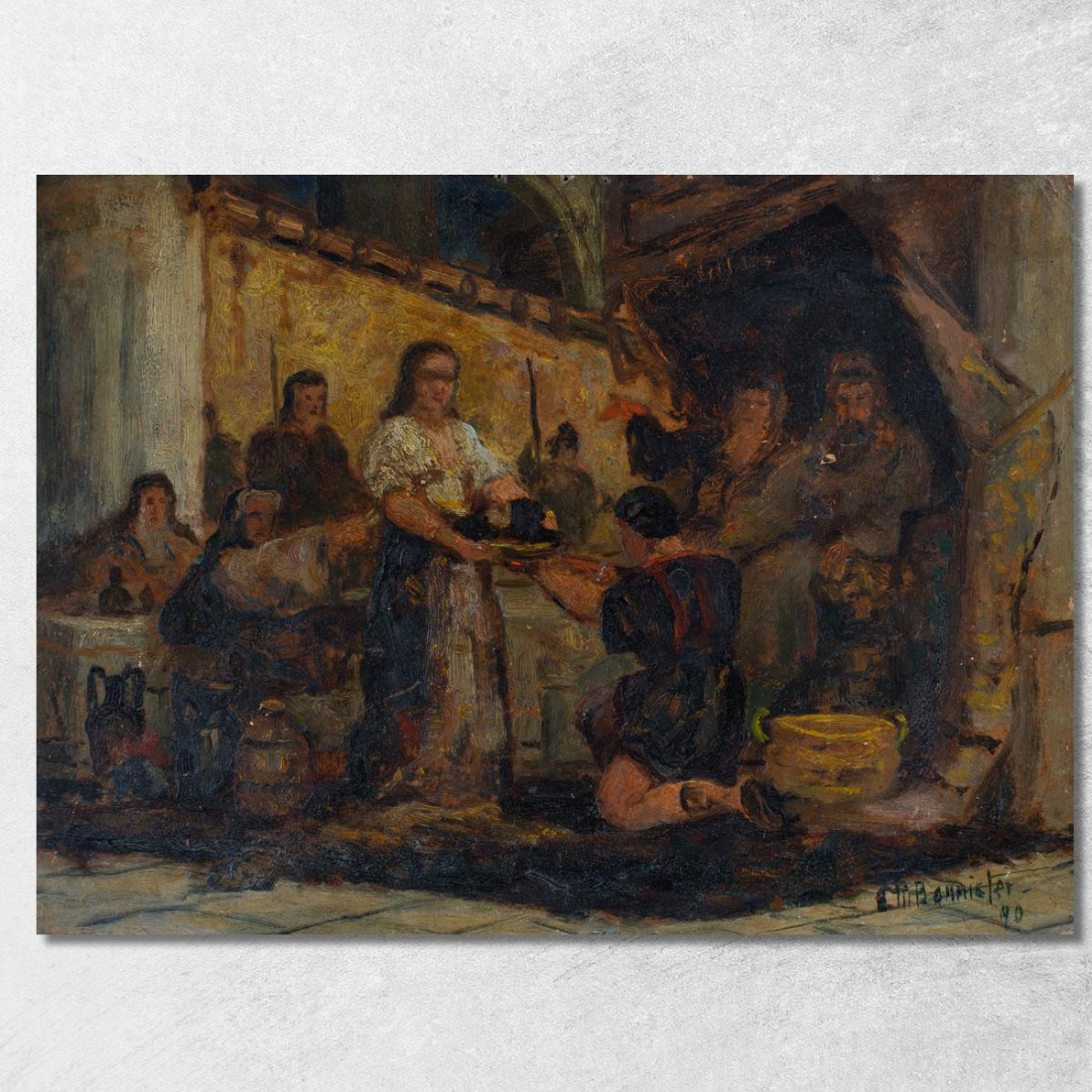 Salomè Riceve La Testa Di Giovanni Battista Edward Mitchell Bannister emb25 quadro stampato su tela