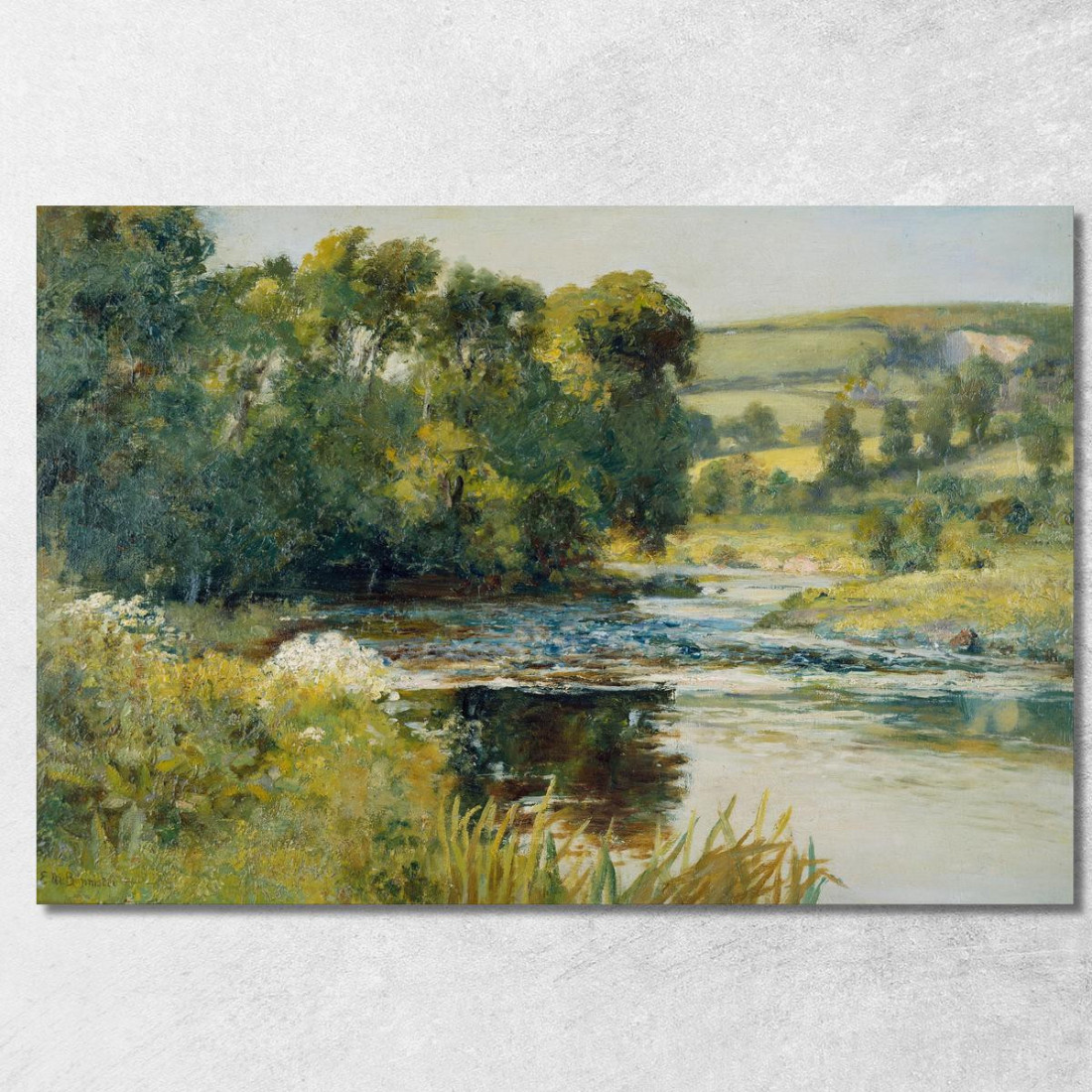 Lungo Il Ruscello Edward Mitchell Bannister emb27 quadro stampato su tela