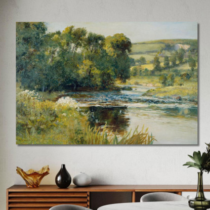 Lungo Il Ruscello Edward Mitchell Bannister emb27 quadro stampato su tela